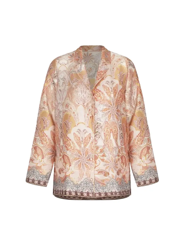Lise Charmel Women's Voyage Splendeur Paisley Satin Pajama Shirt