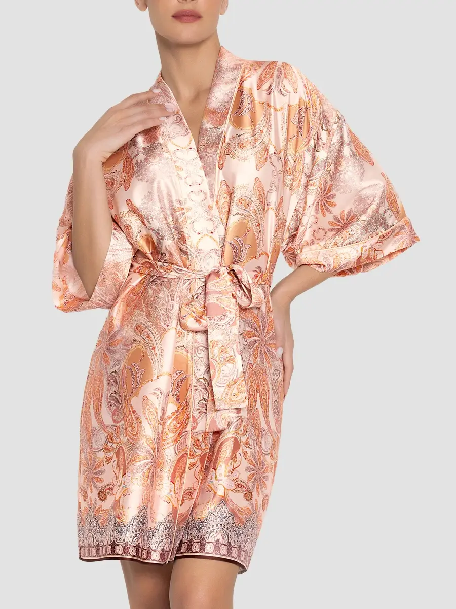 Lise Charmel Women's Voyage Splendeur Paisley Satin Robe | Thumbnail 2 Lise Charmel Women's Voyage Splendeur Paisley Satin Robe | Thumbnail 2