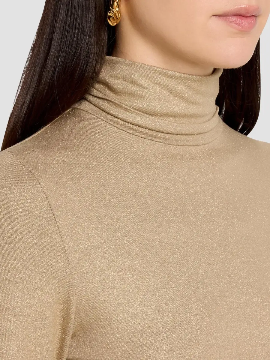 MAJESTIC FILATURES Women's Soft Touch Metallic Long-Sleeve Turtleneck Top | Thumbnail 5 MAJESTIC FILATURES Women's Soft Touch Metallic Long-Sleeve Turtleneck Top | Thumbnail 5