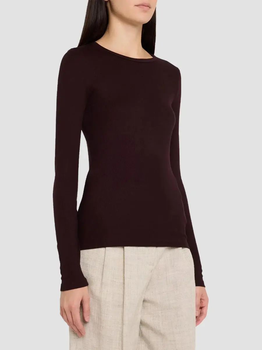 MAJESTIC FILATURES Women's Soft Touch Rib-Knit Long-Sleeve Crewneck T-Shirt | Thumbnail 4 MAJESTIC FILATURES Women's Soft Touch Rib-Knit Long-Sleeve Crewneck T-Shirt | Thumbnail 4