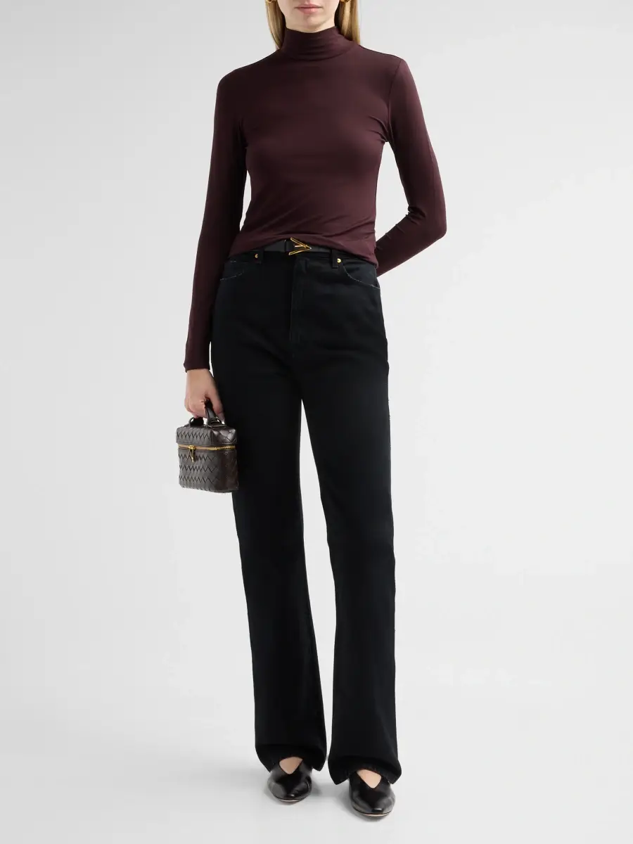 MAJESTIC FILATURES Women's Soft Touch Crop Mock Turtleneck Top | Thumbnail 2 MAJESTIC FILATURES Women's Soft Touch Crop Mock Turtleneck Top | Thumbnail 2