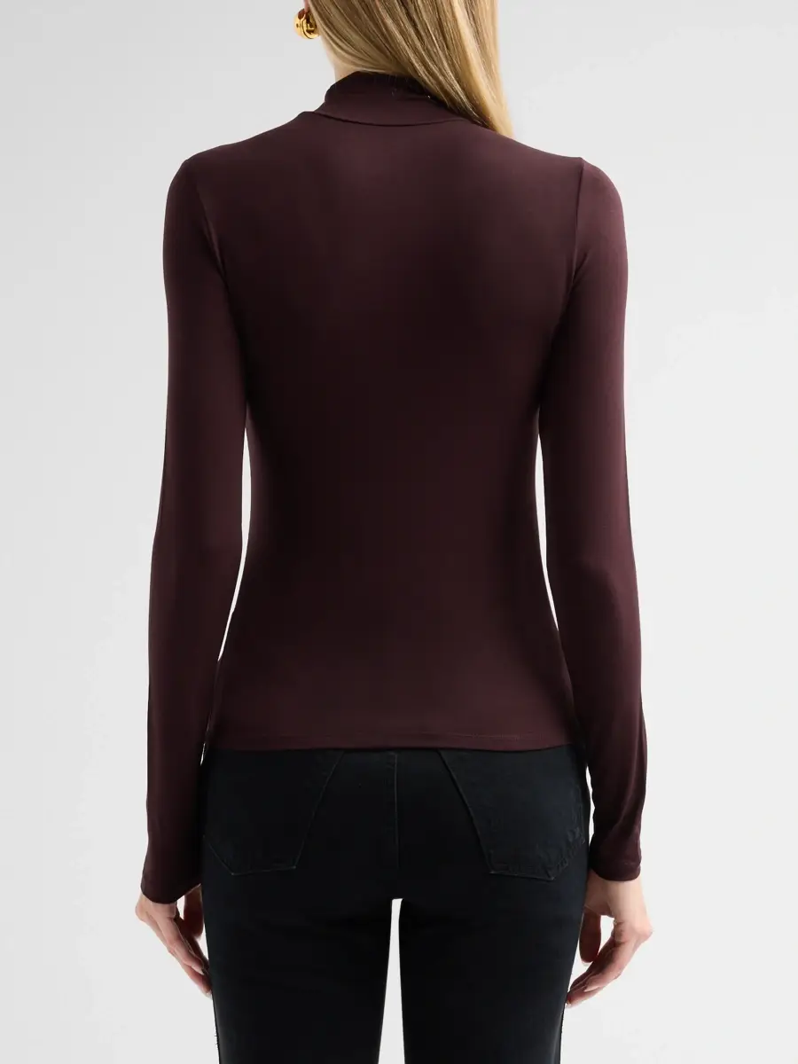 MAJESTIC FILATURES Women's Soft Touch Crop Mock Turtleneck Top | Thumbnail 3 MAJESTIC FILATURES Women's Soft Touch Crop Mock Turtleneck Top | Thumbnail 3