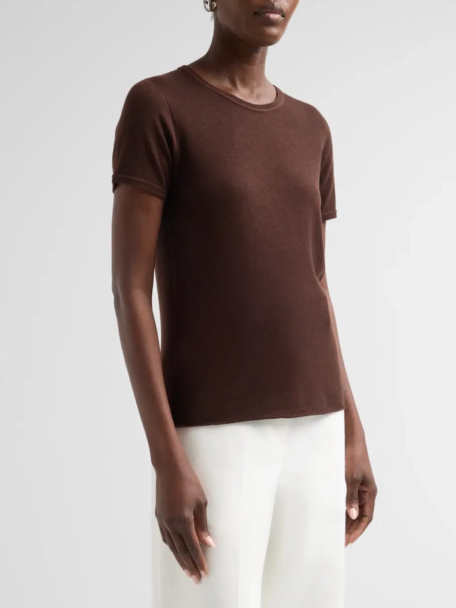 MAJESTIC FILATURES Women's Washable Cashmere Crewneck T-Shirt | Thumbnail 4 MAJESTIC FILATURES Women's Washable Cashmere Crewneck T-Shirt | Thumbnail 4