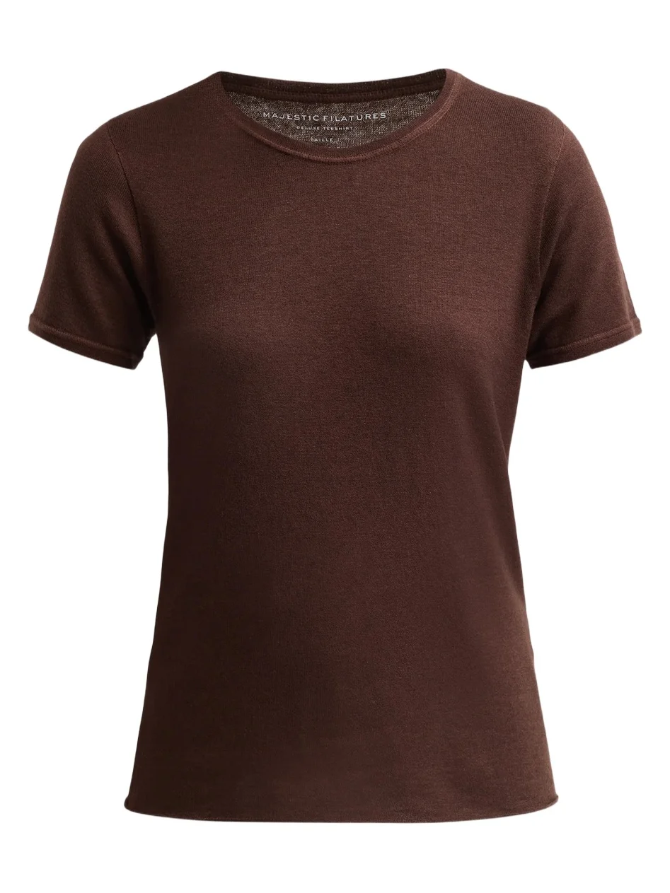 Women's Washable Cashmere Crewneck T-Shirt