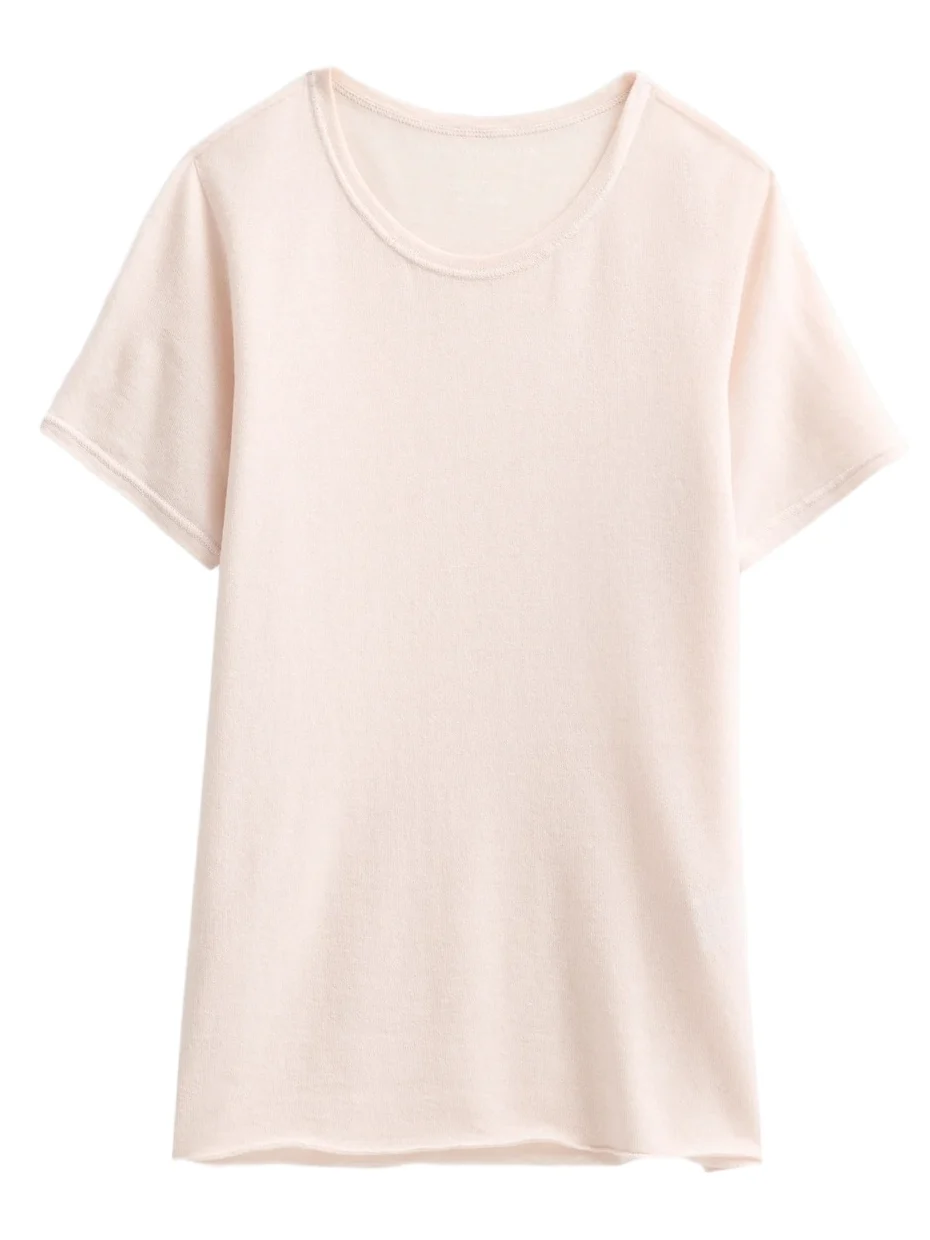 Women's Washable Cashmere Crewneck T-Shirt Women's Washable Cashmere Crewneck T-Shirt