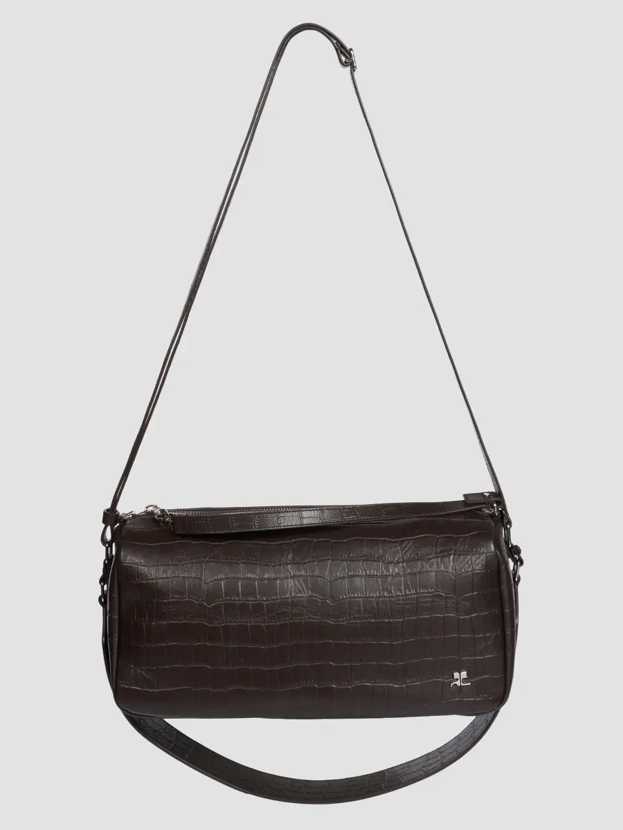 Courrèges Women's Three Sixty Medium Croc-Embossed Leather Shoulder Bag | Thumbnail 6