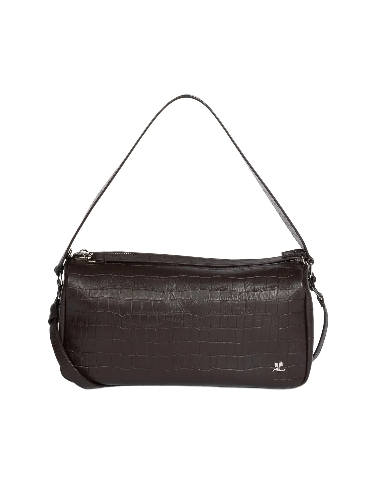Women's Three Sixty Medium Croc-Embossed Leather Shoulder Bag