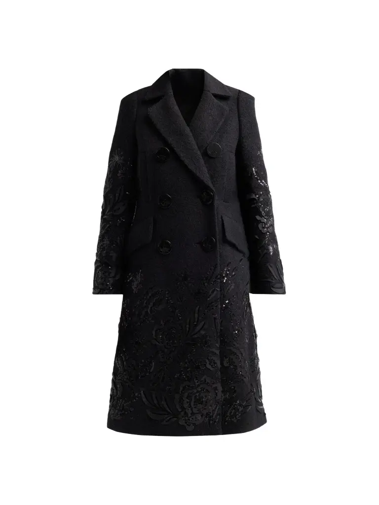 Women's Wool Embroidered Evening Coat Women's Wool Embroidered Evening Coat