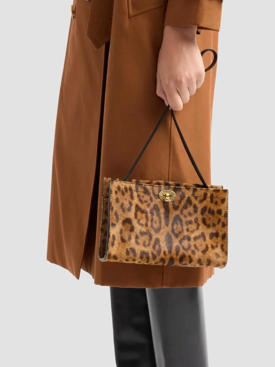 Burberry Women's Cotswolds Leopard-Print Calf Hair Pouch | Thumbnail 2 Burberry Women's Cotswolds Leopard-Print Calf Hair Pouch | Thumbnail 2