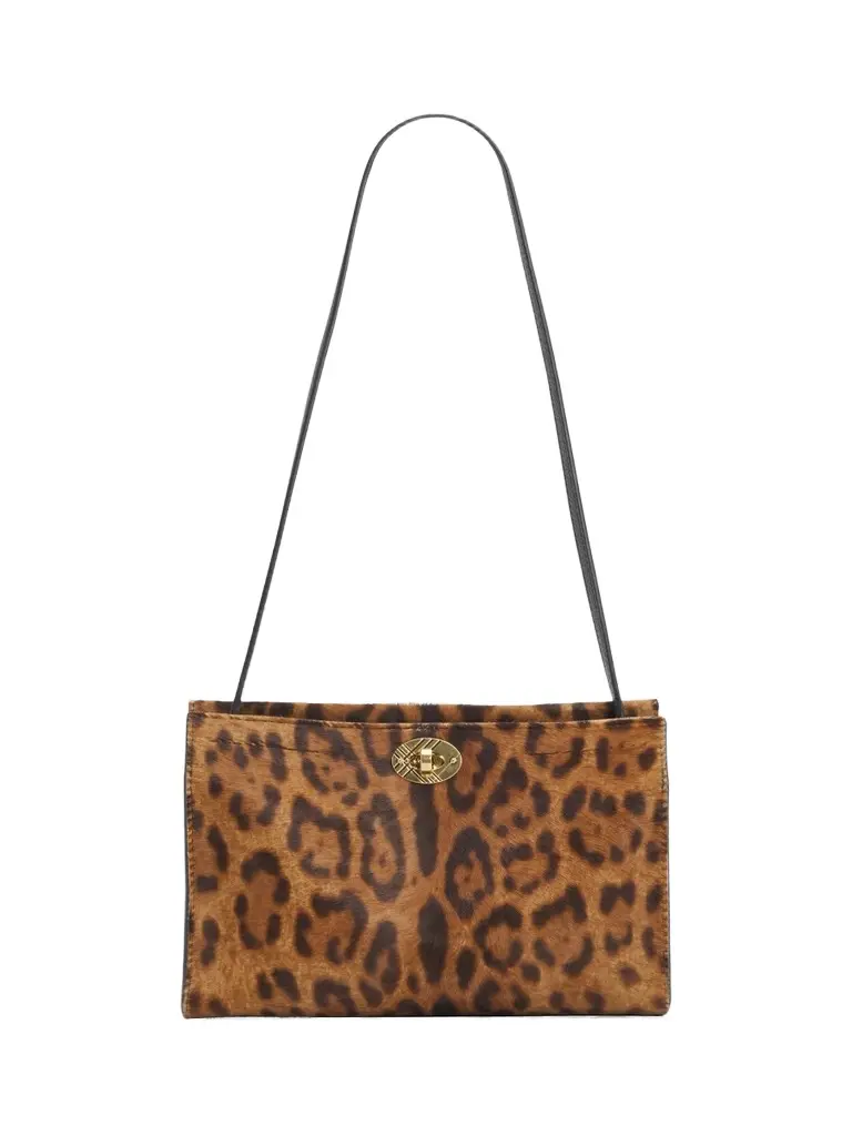 Burberry Women's Cotswolds Leopard-Print Calf Hair Pouch
