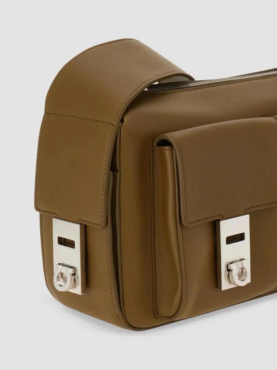 Ferragamo Men's Hug Buckle Utility Shoulder Bag | Thumbnail 6 Ferragamo Men's Hug Buckle Utility Shoulder Bag | Thumbnail 6