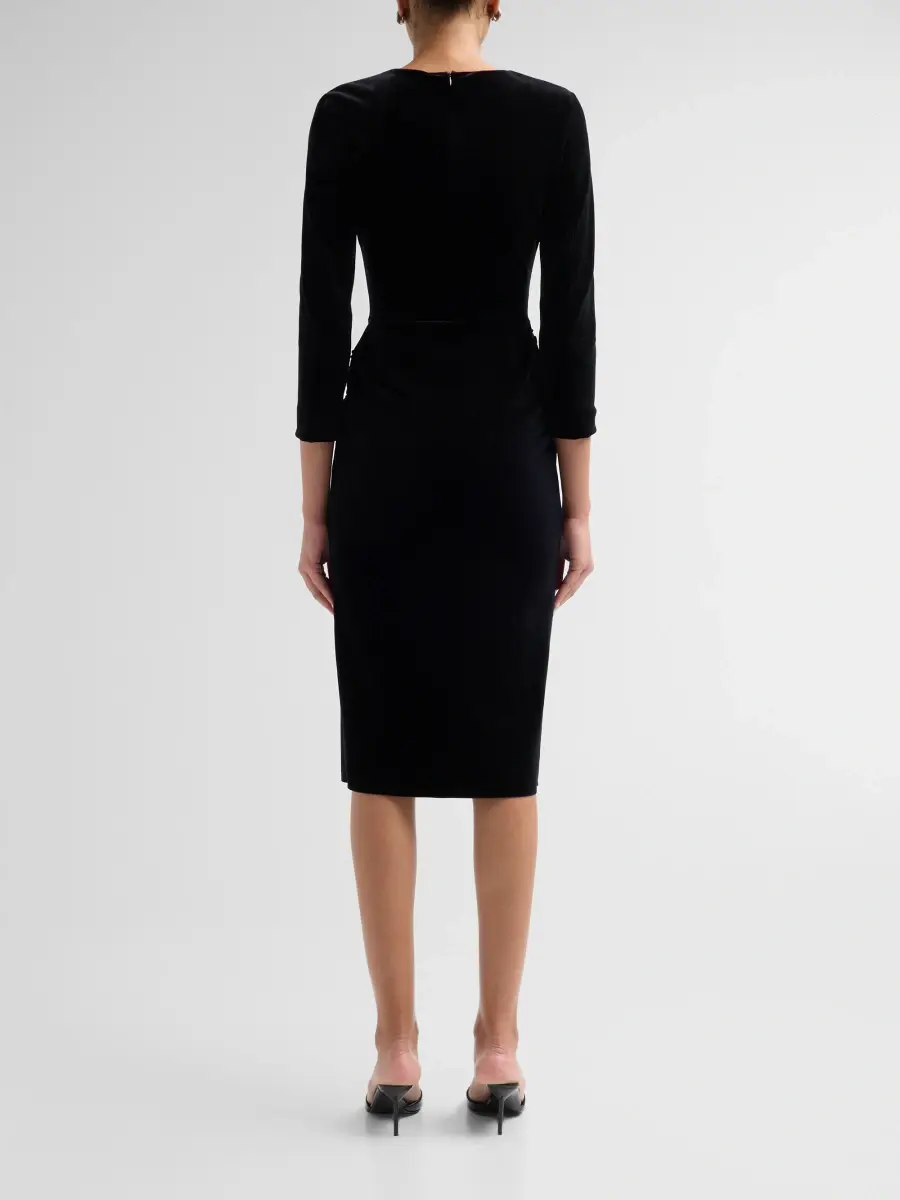 Chiara Boni La Petite Robe Women's Yaras Velvet Embellished Midi Dress | Thumbnail 3 Chiara Boni La Petite Robe Women's Yaras Velvet Embellished Midi Dress | Thumbnail 3