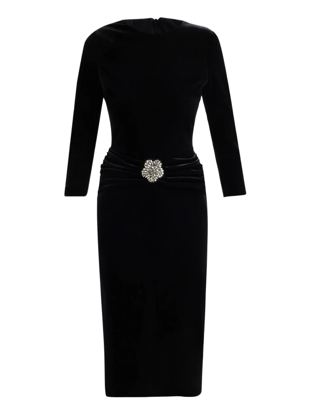 Women's Yaras Velvet Embellished Midi Dress Women's Yaras Velvet Embellished Midi Dress