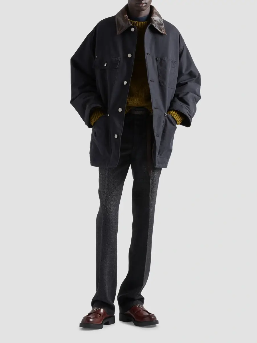 Prada Men's Medium-Weight Technical Cotton Down Jacket | Thumbnail 2