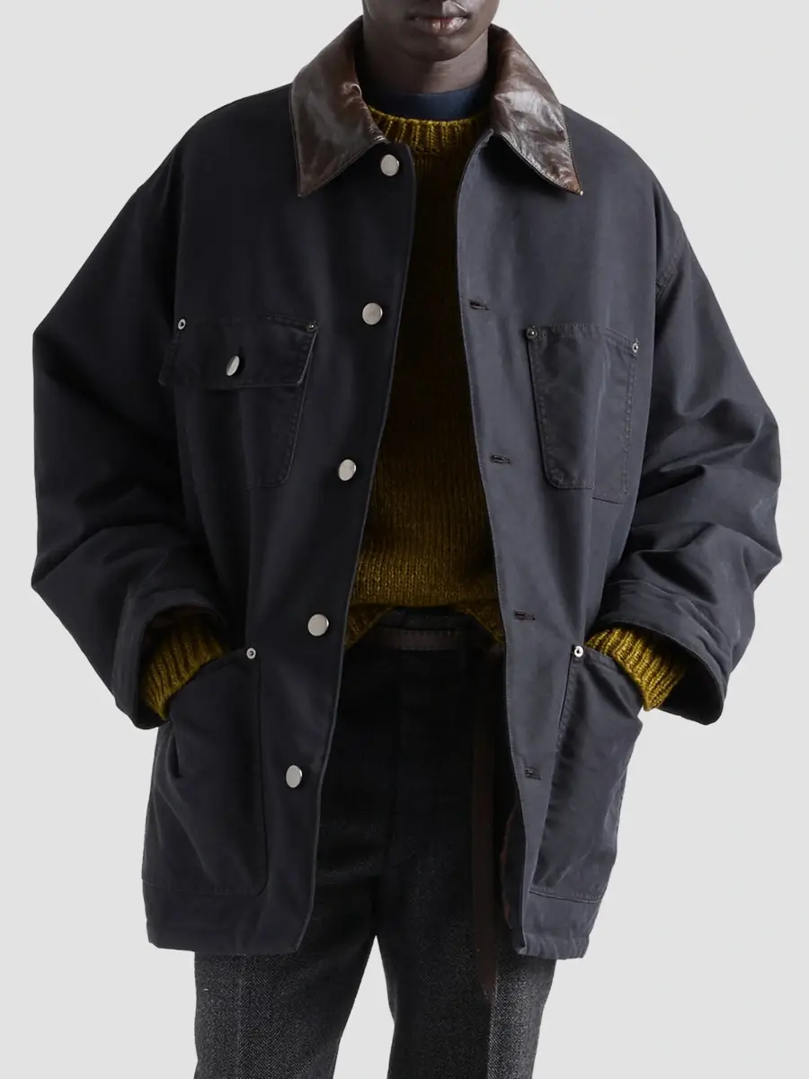 Prada Men's Medium-Weight Technical Cotton Down Jacket | Thumbnail 3