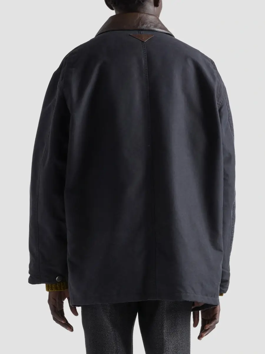 Prada Men's Medium-Weight Technical Cotton Down Jacket | Thumbnail 4