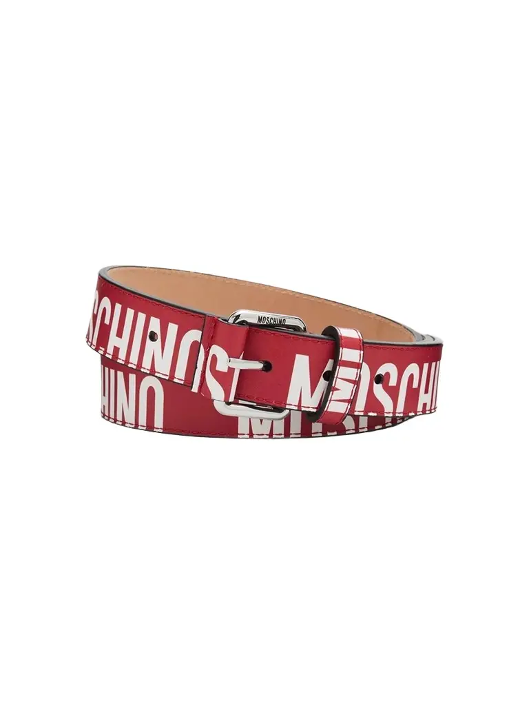 MOSCHINO Men's Logo Leather Belt
