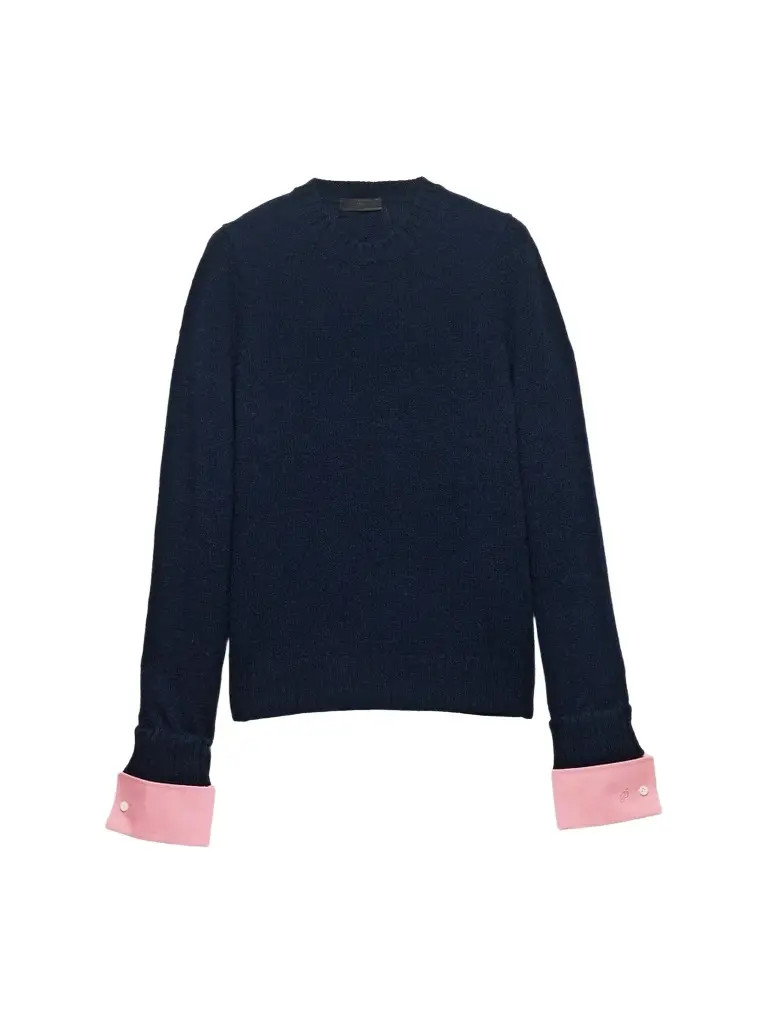 Prada Men's Shetland Wool Crewneck Sweater