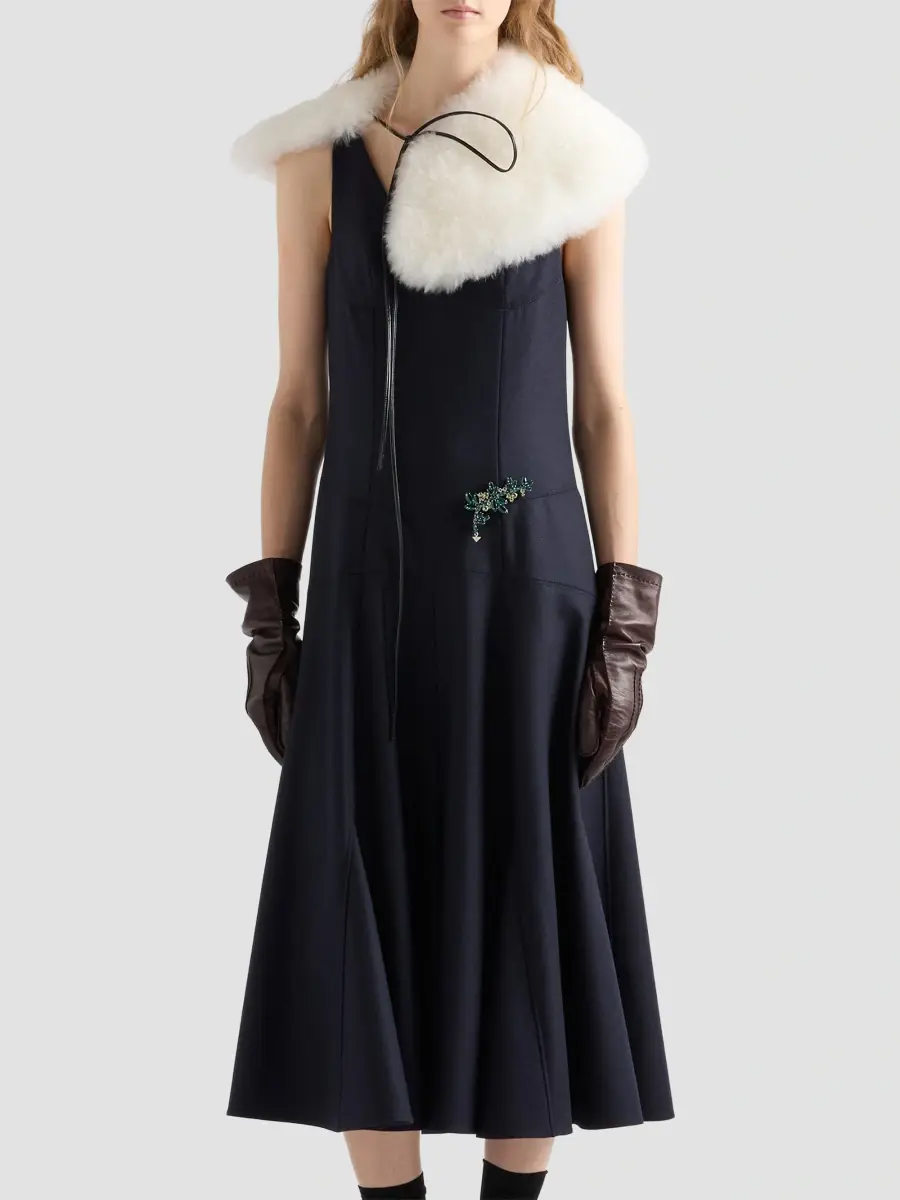 Prada Women's Wool Dress | Thumbnail 2 Prada Women's Wool Dress | Thumbnail 2