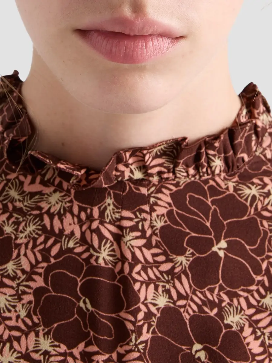 Prada Women's Embroidered Floral Print Sablé Dress | Thumbnail 5