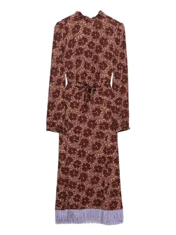 Prada Women's Embroidered Floral Print Sablé Dress