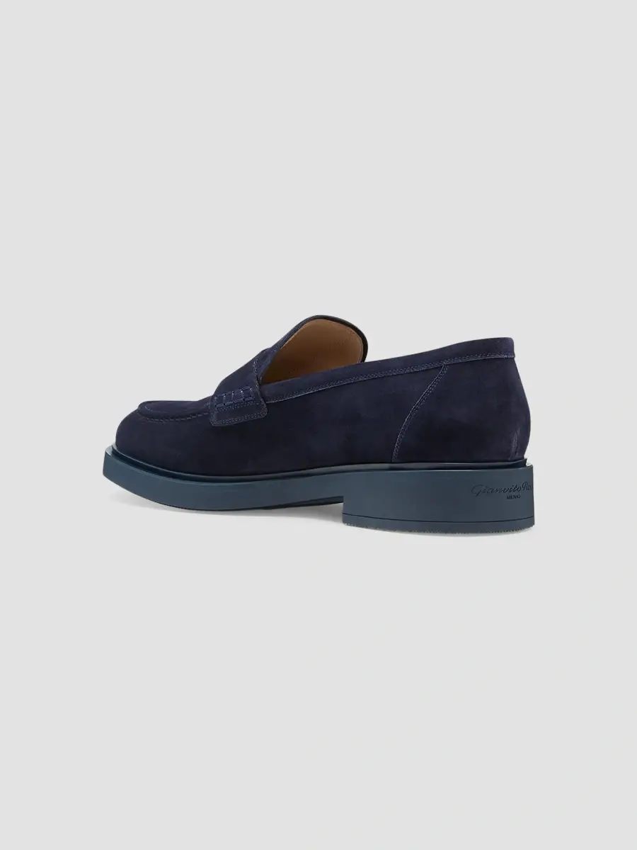 Gianvito Rossi Men's Harris Suede Penny Loafers | Thumbnail 4 Gianvito Rossi Men's Harris Suede Penny Loafers | Thumbnail 4