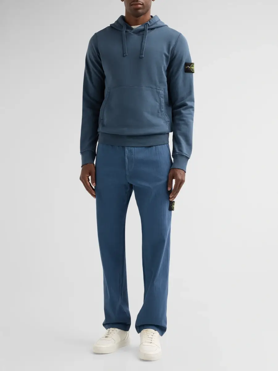 Stone Island Men's Cotton Drawstring Hoodie | Thumbnail 2 Stone Island Men's Cotton Drawstring Hoodie | Thumbnail 2