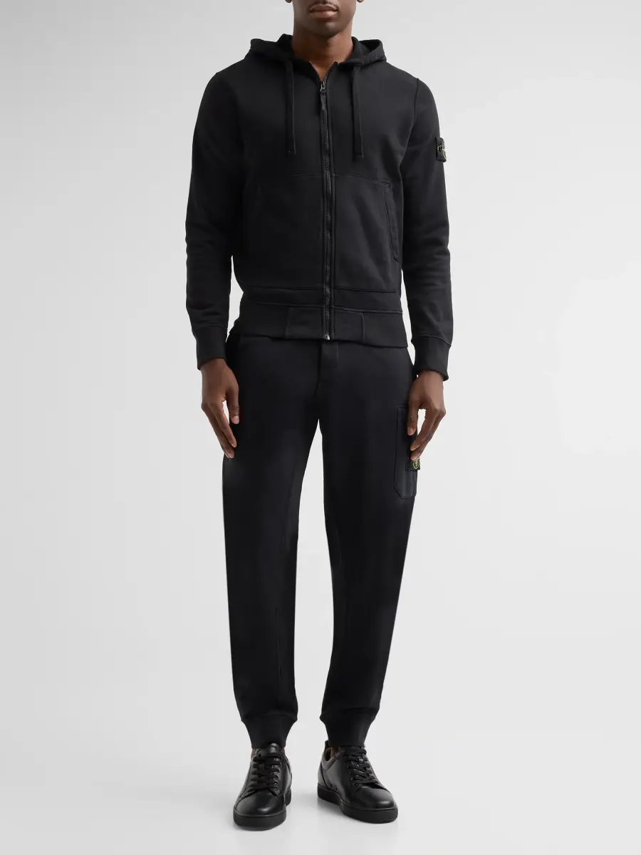 Stone Island Men's Cotton Drawstring Hoodie | Thumbnail 2 Stone Island Men's Cotton Drawstring Hoodie | Thumbnail 2