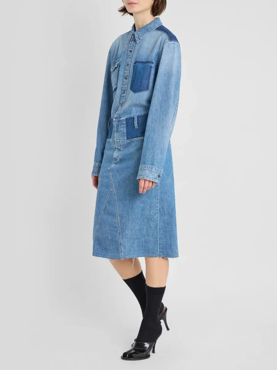 Maison Margiela Women's Denim Midi Shirtdress | Thumbnail 2 Maison Margiela Women's Denim Midi Shirtdress | Thumbnail 2