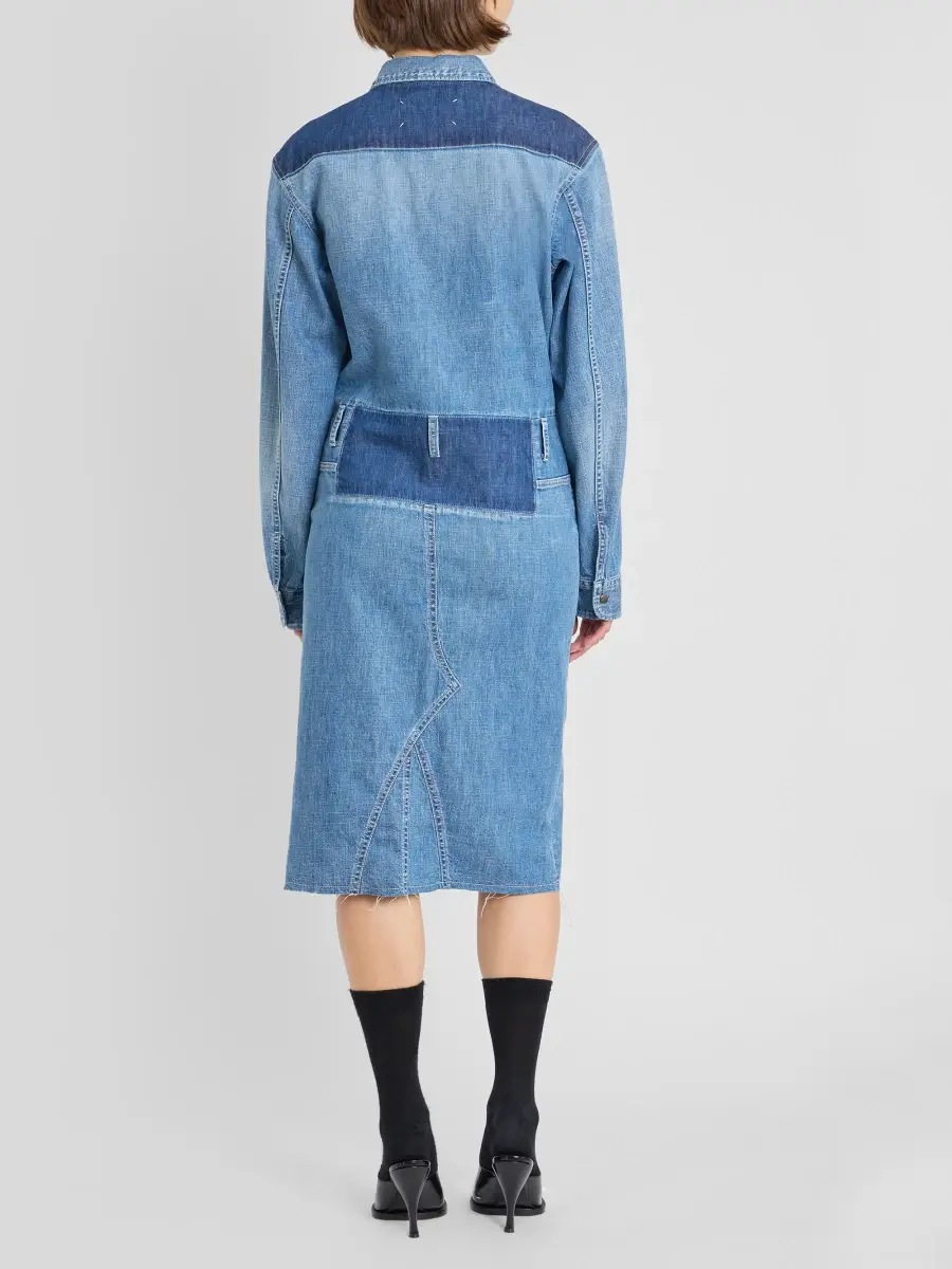 Maison Margiela Women's Denim Midi Shirtdress | Thumbnail 3 Maison Margiela Women's Denim Midi Shirtdress | Thumbnail 3