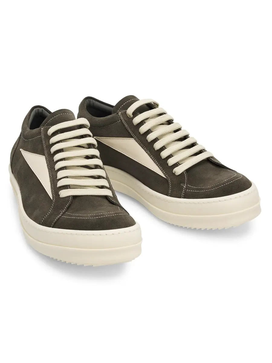 Rick Owens Men's Vintage Sneaks Suede Low-Top Sneakers | Thumbnail 2