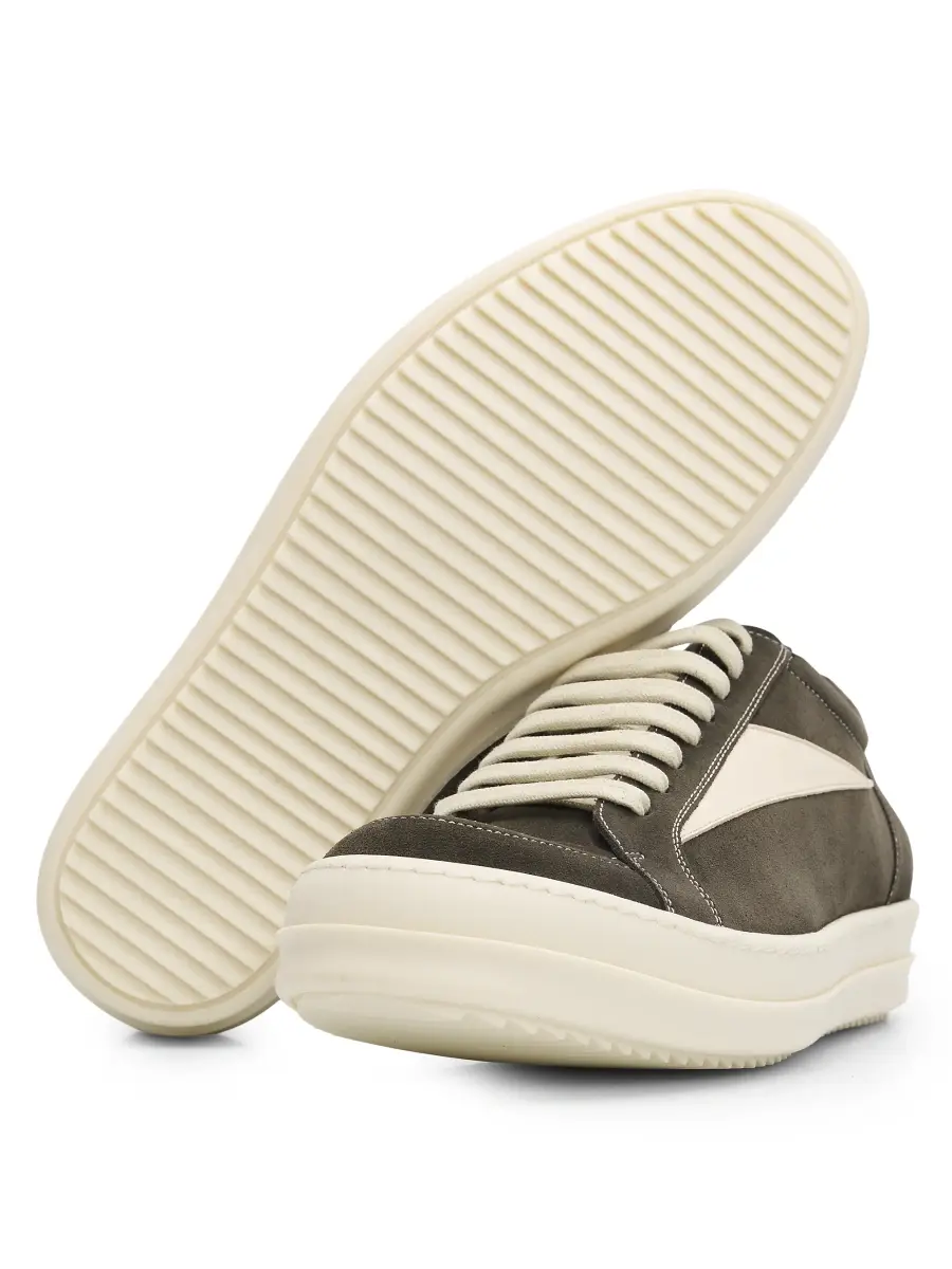 Rick Owens Men's Vintage Sneaks Suede Low-Top Sneakers | Thumbnail 6