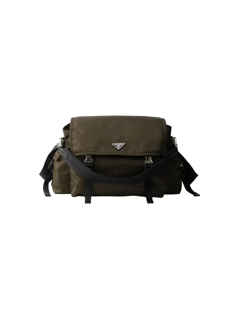 Prada Men's Explore Re-Nylon and Leather Bag - Green