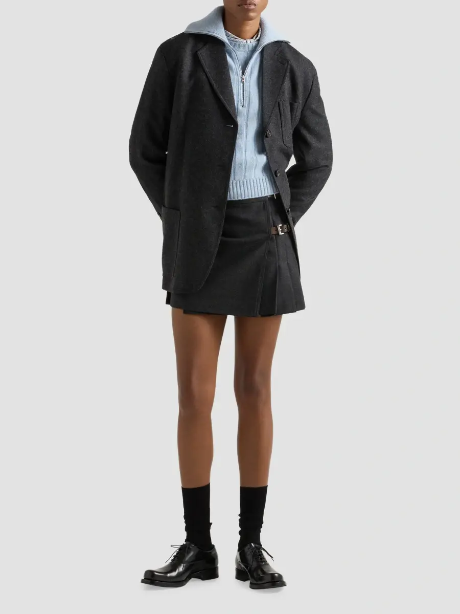 Prada Women's Wool Mini-Skirt | Thumbnail 2 Prada Women's Wool Mini-Skirt | Thumbnail 2