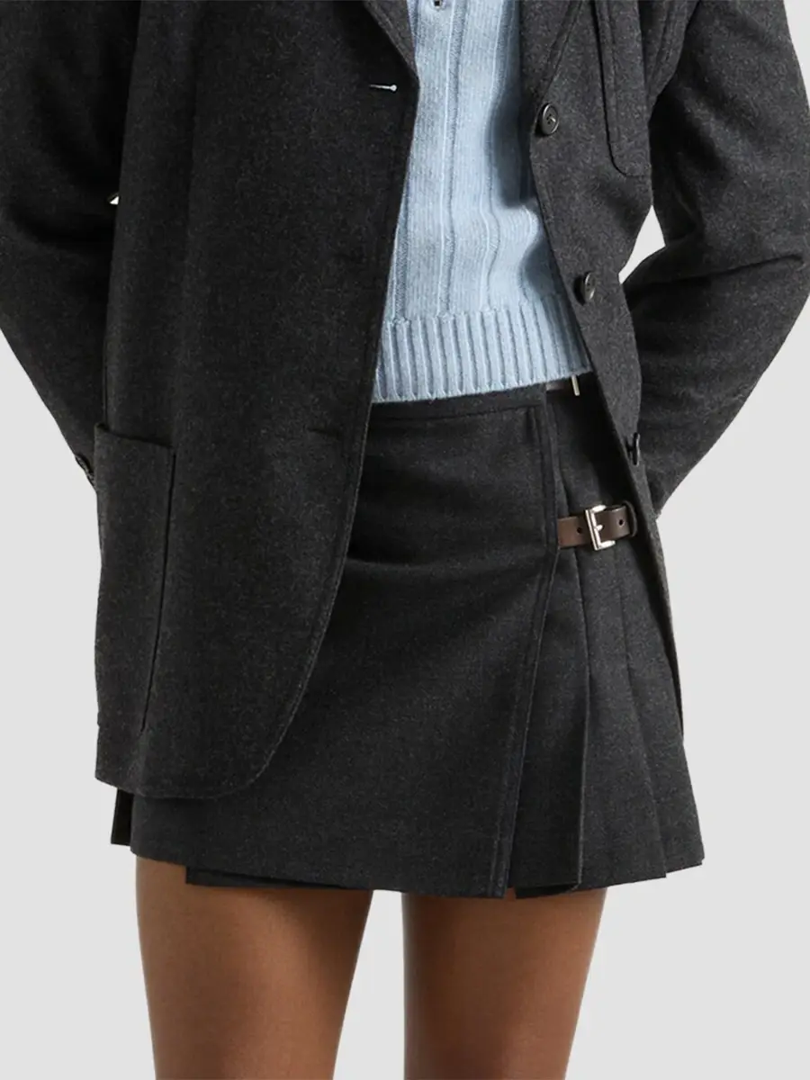 Prada Women's Wool Mini-Skirt | Thumbnail 3 Prada Women's Wool Mini-Skirt | Thumbnail 3