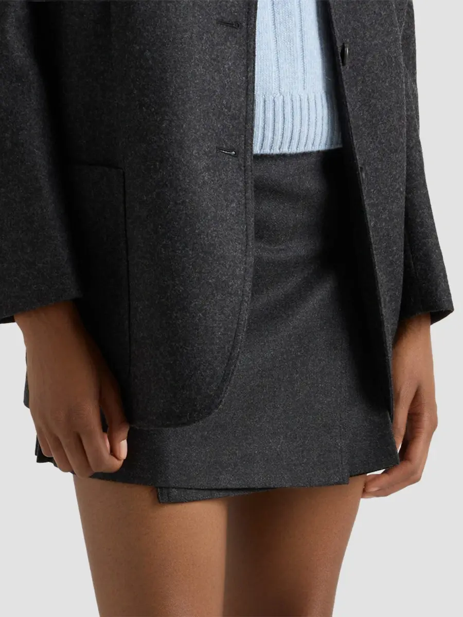 Prada Women's Wool Mini-Skirt | Thumbnail 4 Prada Women's Wool Mini-Skirt | Thumbnail 4