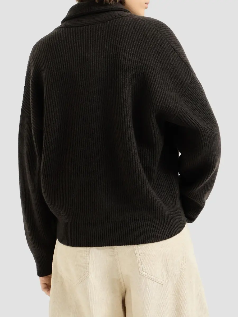 Brunello Cucinelli Women's Cashmere English Rib Cardigan | Thumbnail 3 Brunello Cucinelli Women's Cashmere English Rib Cardigan | Thumbnail 3