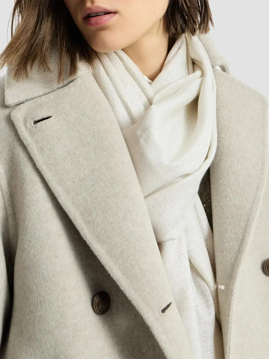 Brunello Cucinelli Women's Cashmere and Silk Scarf - Panama | Thumbnail 2 Brunello Cucinelli Women's Cashmere and Silk Scarf - Panama | Thumbnail 2