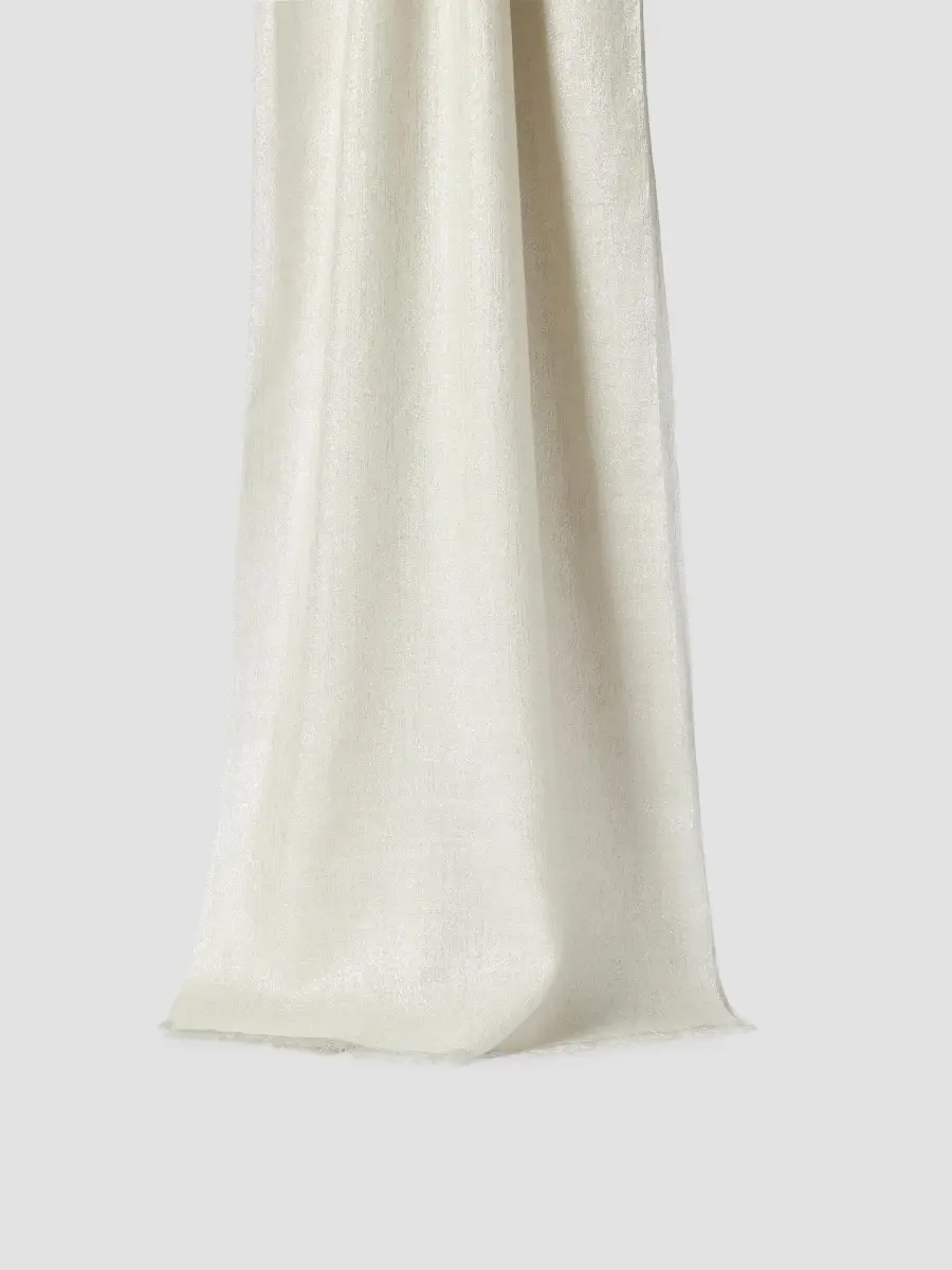 Brunello Cucinelli Women's Cashmere and Silk Scarf - Panama | Thumbnail 3 Brunello Cucinelli Women's Cashmere and Silk Scarf - Panama | Thumbnail 3