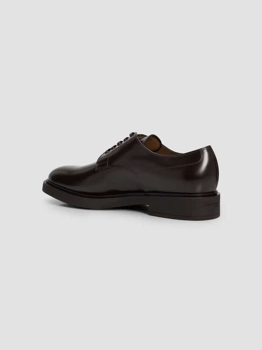 Gianvito Rossi Men's William Smart Antigraffio Leather Derby Shoes | Thumbnail 4 Gianvito Rossi Men's William Smart Antigraffio Leather Derby Shoes | Thumbnail 4