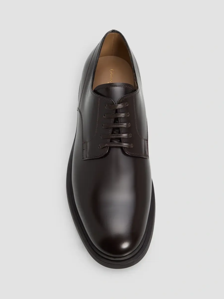 Gianvito Rossi Men's William Smart Antigraffio Leather Derby Shoes | Thumbnail 6 Gianvito Rossi Men's William Smart Antigraffio Leather Derby Shoes | Thumbnail 6