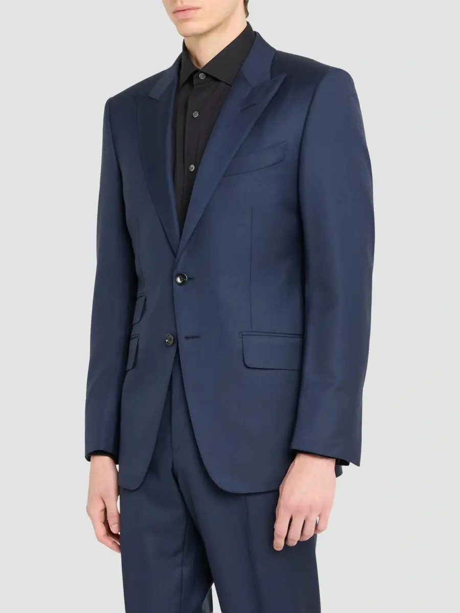 Tom Ford Men's Modern-Fit Sharkskin Wool Suit | Thumbnail 4 Tom Ford Men's Modern-Fit Sharkskin Wool Suit | Thumbnail 4