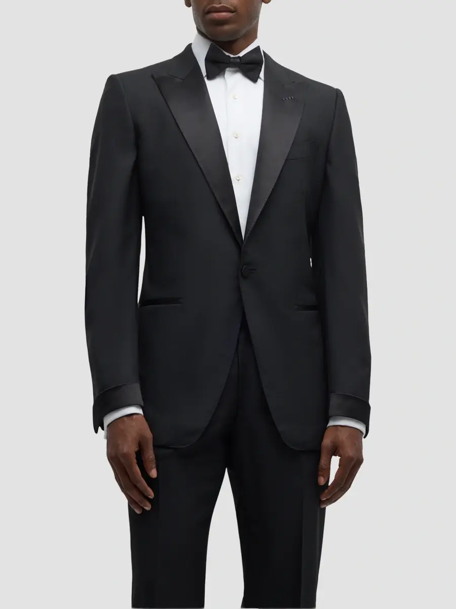 Tom Ford Men's Satin-Lapel Wool Tuxedo | Thumbnail 4 Tom Ford Men's Satin-Lapel Wool Tuxedo | Thumbnail 4