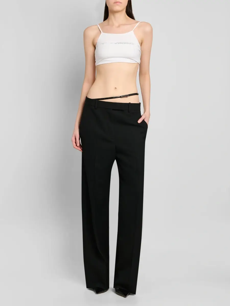 Tom Ford Women's Grain De Poudre Wool Straight-Leg Pants | Thumbnail 2
