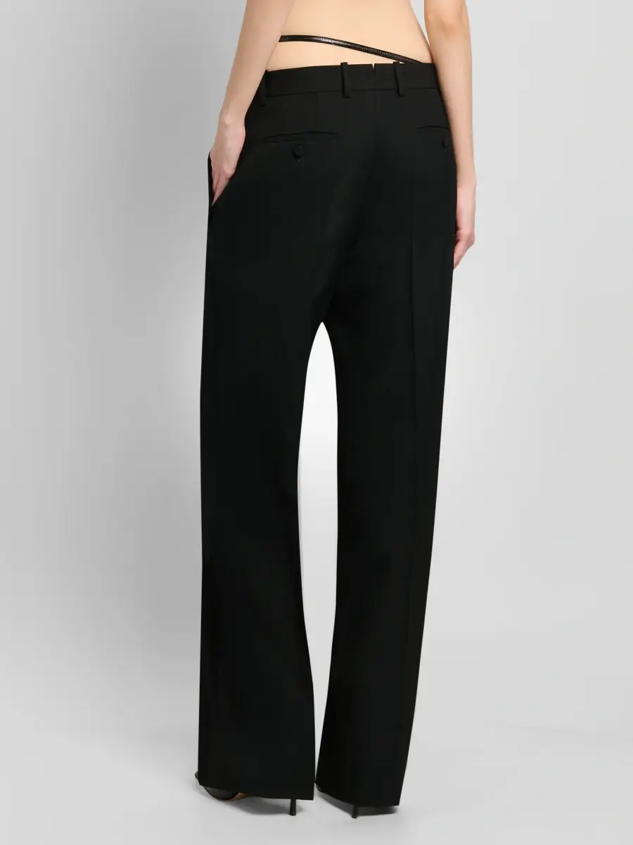 Tom Ford Women's Grain De Poudre Wool Straight-Leg Pants | Thumbnail 3