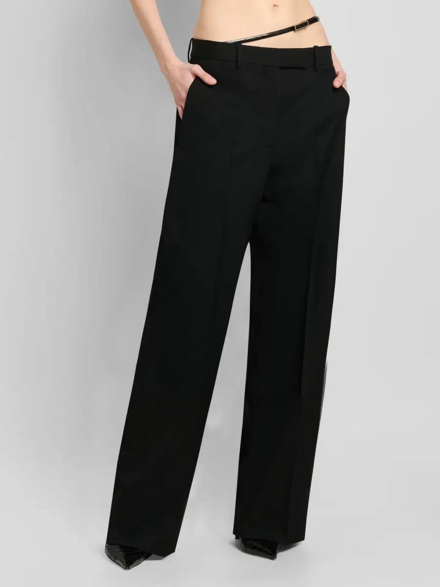Tom Ford Women's Grain De Poudre Wool Straight-Leg Pants | Thumbnail 4