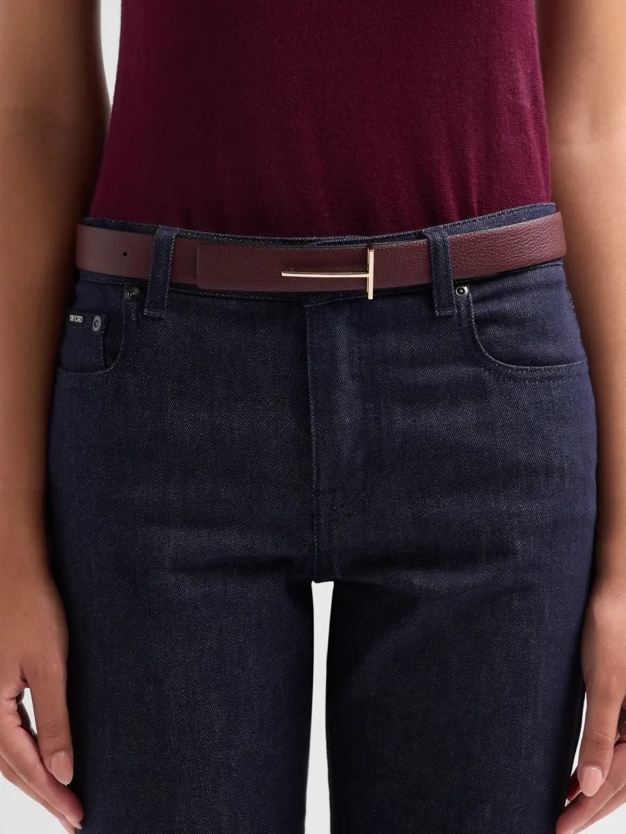 Tom Ford Women's Leather Reversible Belt | Thumbnail 2 Tom Ford Women's Leather Reversible Belt | Thumbnail 2