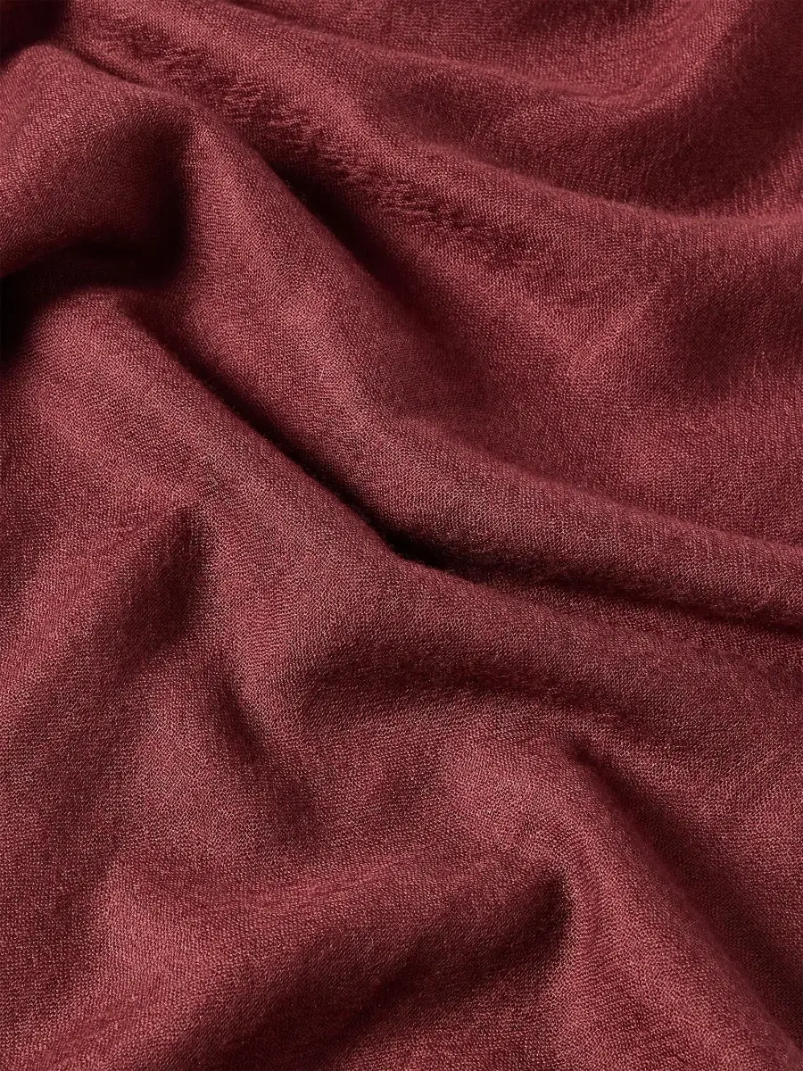 Brunello Cucinelli Women's Cashmere and Silk Scarf - Red | Thumbnail 4 Brunello Cucinelli Women's Cashmere and Silk Scarf - Red | Thumbnail 4