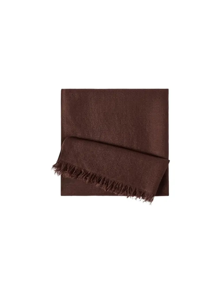 Brunello Cucinelli Women's Cashmere and Silk Scarf - Pine Cone Brown