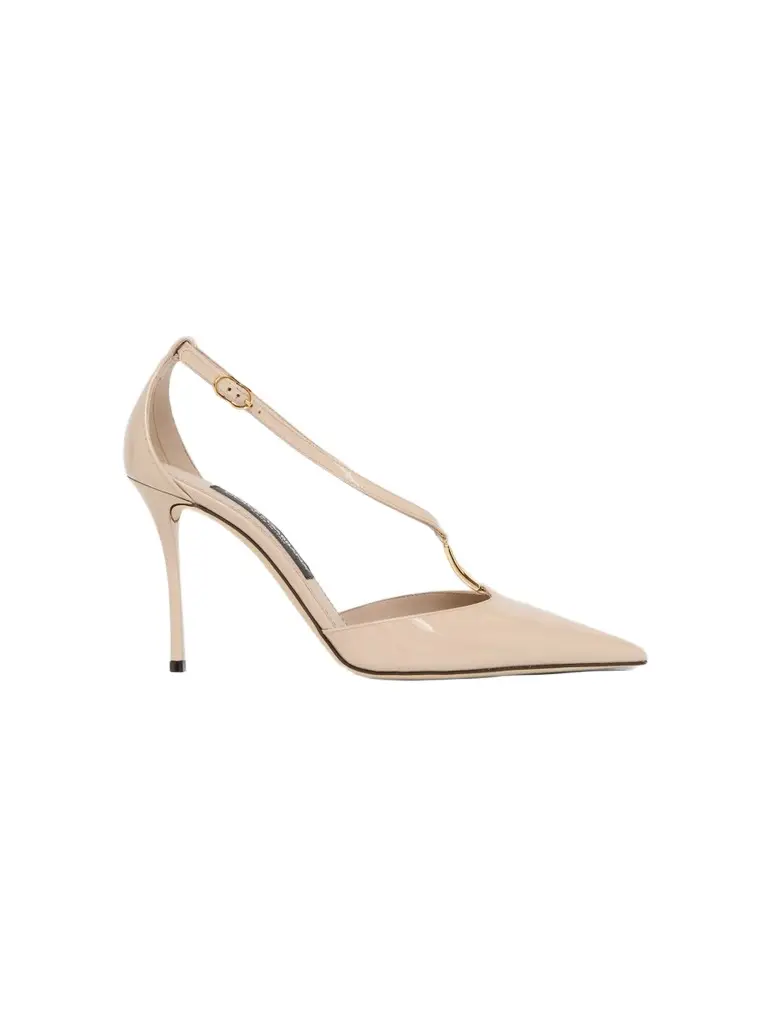Women's 90MM Logo Leather Pumps